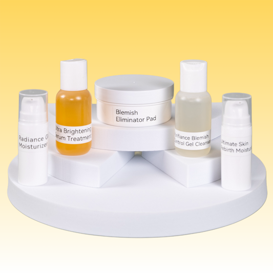 Sample kit of the brightening regimen for oily blemish prone skin